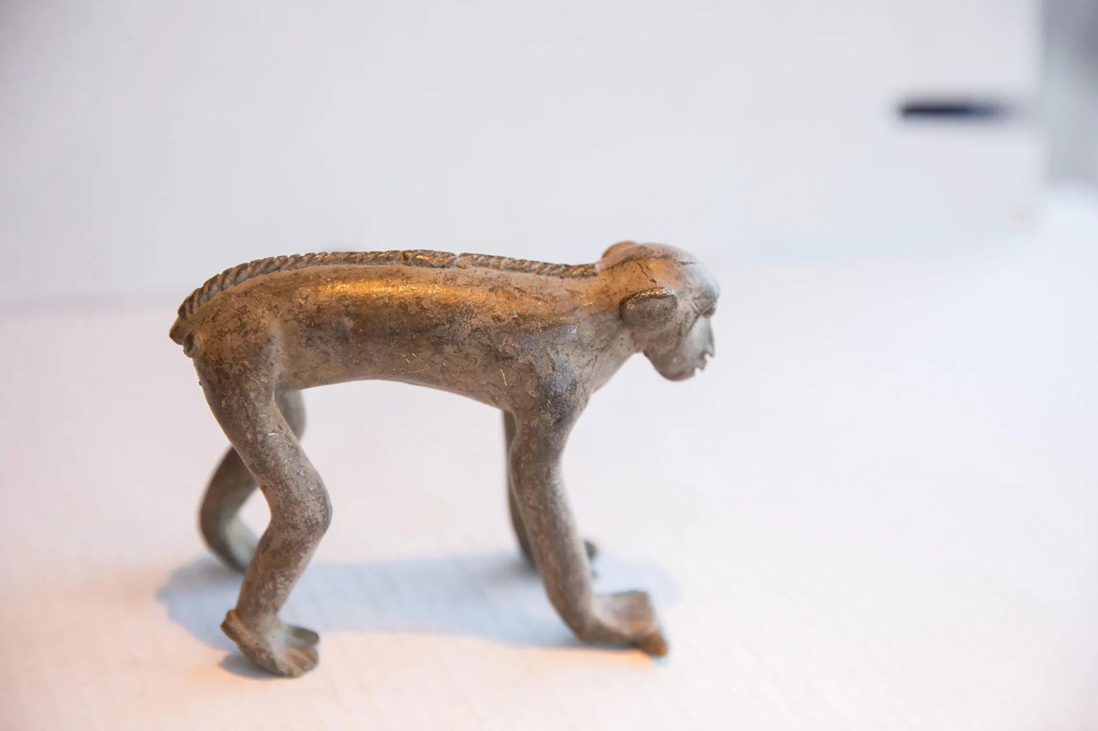 Vintage African Monkey Holding Banana Figurine - 2
