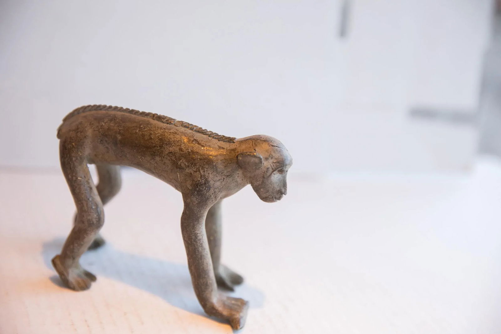 Vintage African Monkey Holding Banana Figurine - 5