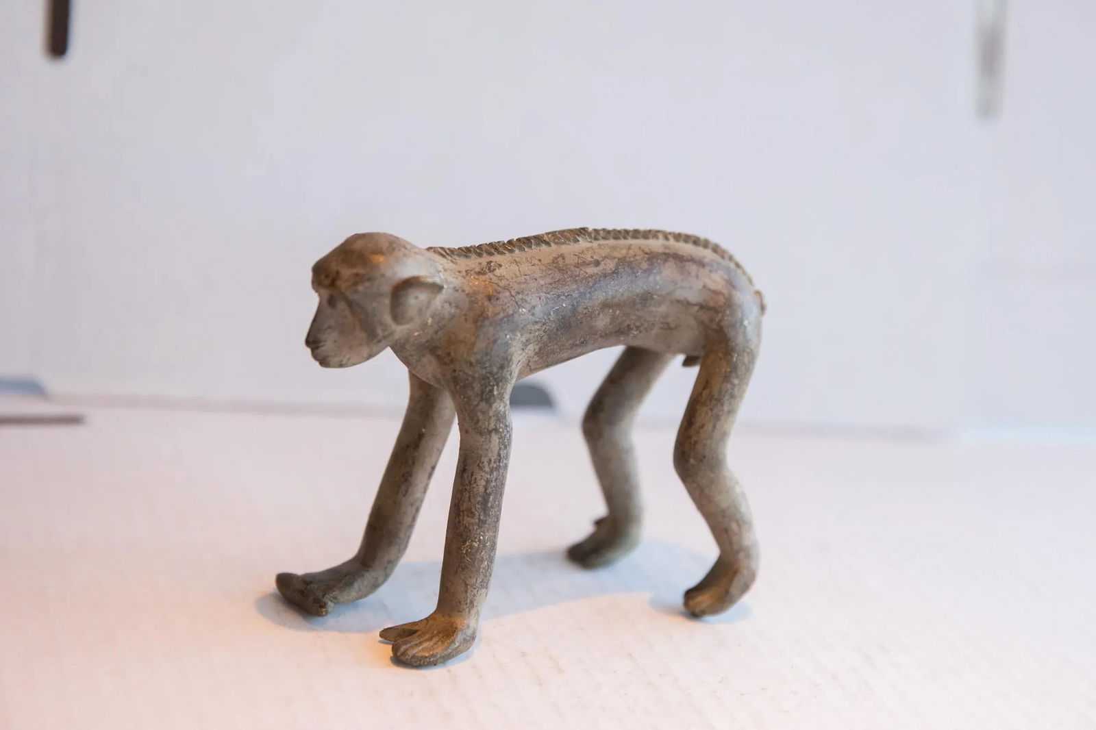 Vintage African Monkey Holding Banana Figurine - 7