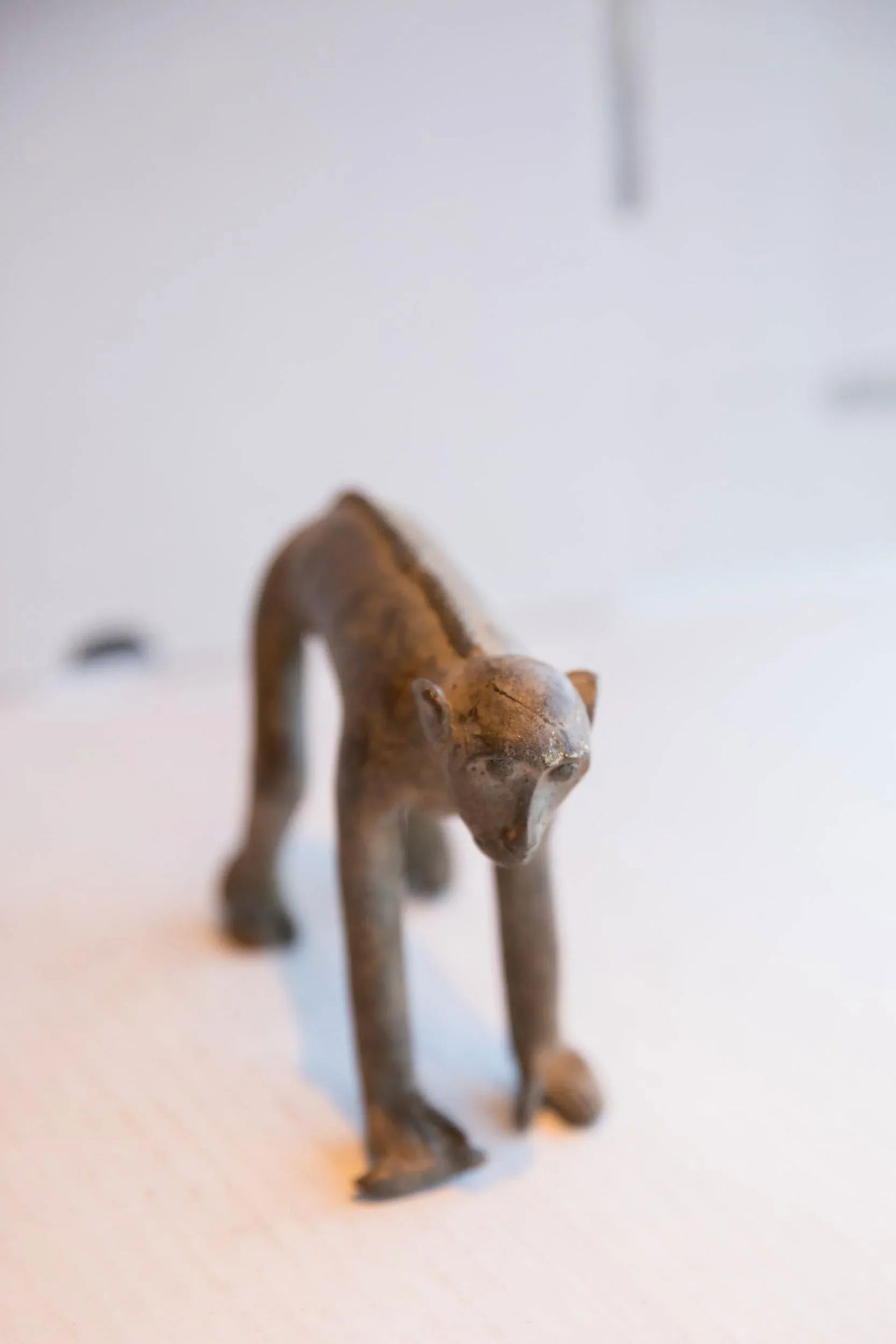 Vintage African Monkey Holding Banana Figurine - 8