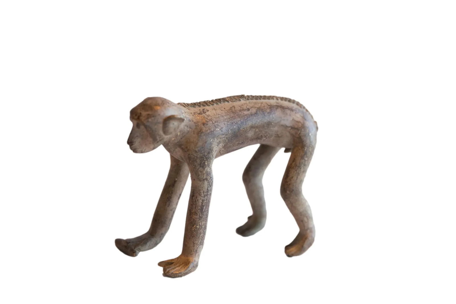 Vintage African Monkey Holding Banana Figurine - 9