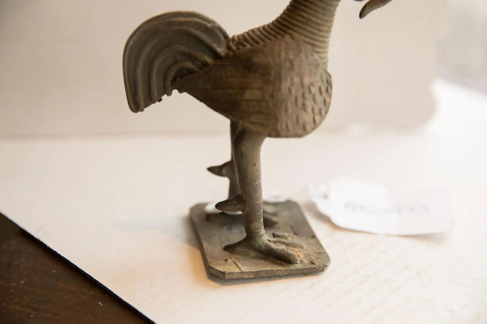 Vintage African Rooster With Worm Sculpture - 6