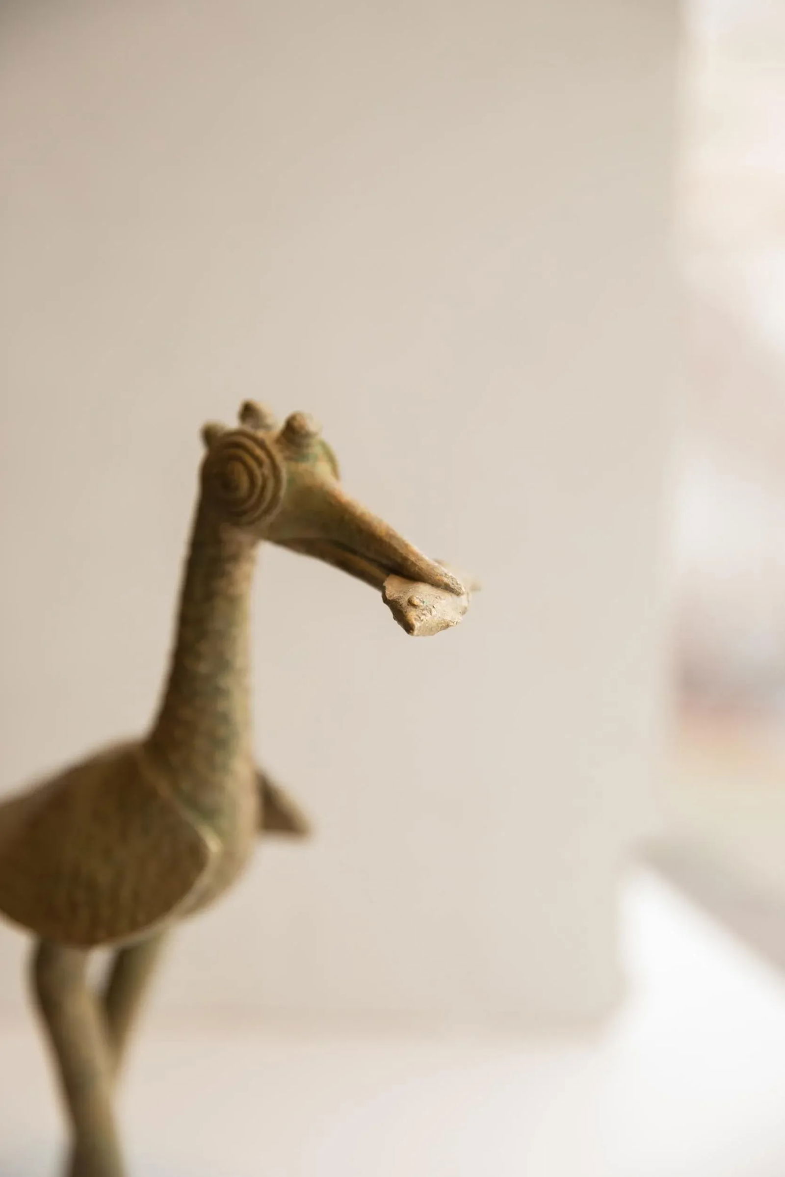 Vintage African Bird With Fish Sculpture - 3