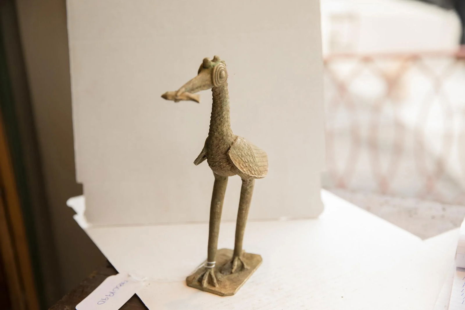 Vintage African Bird With Fish Sculpture - 4