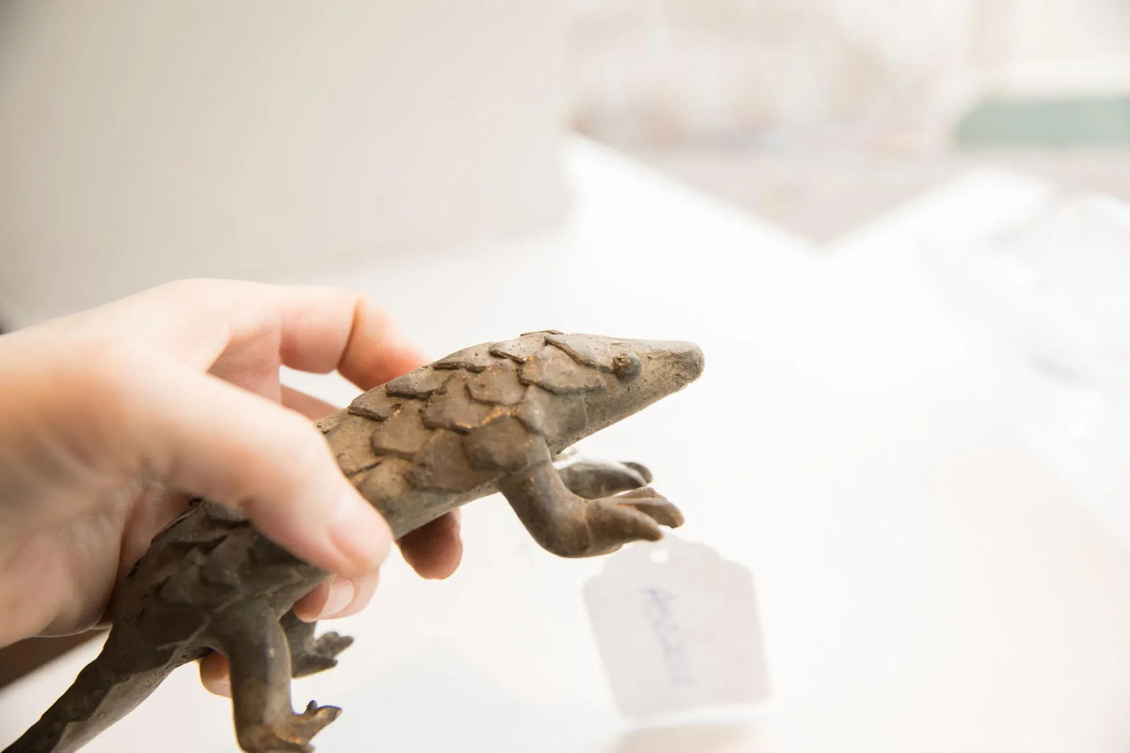 Vintage African Pangolin Sculpture - 4