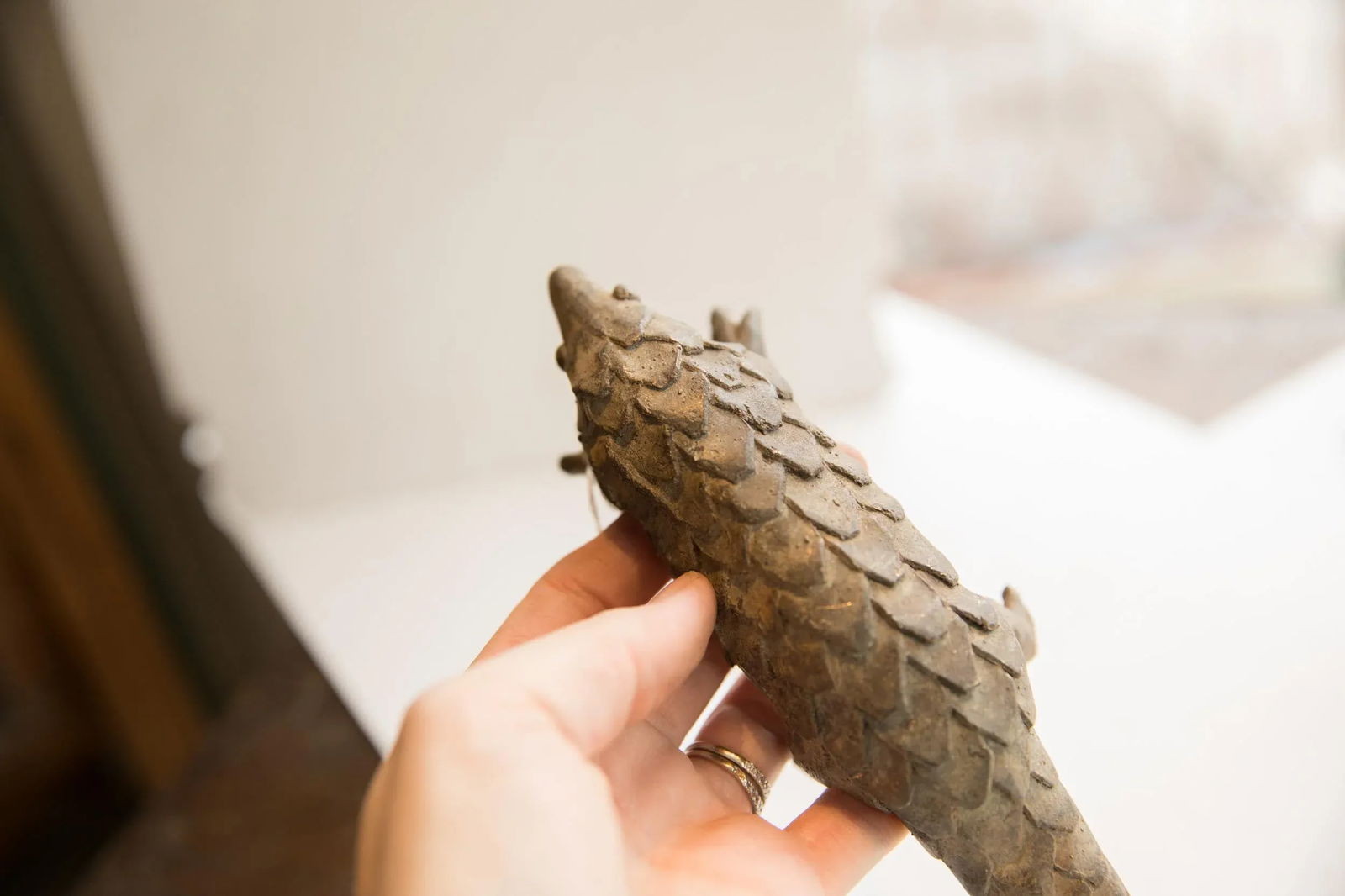 Vintage African Pangolin Sculpture - 5