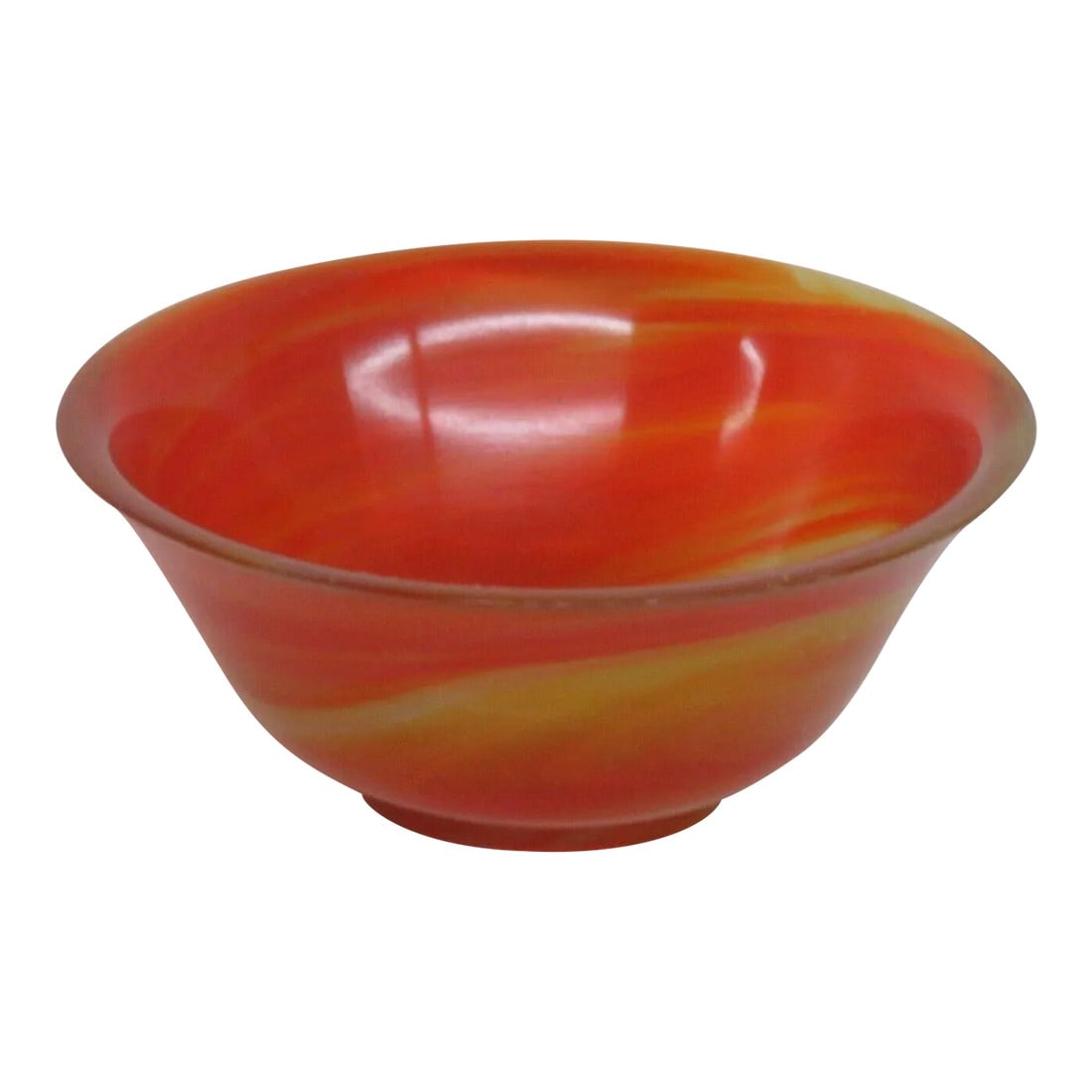 Vintage Art Glass Amberina Orange and Yellow Small Bowl (1 of 12)