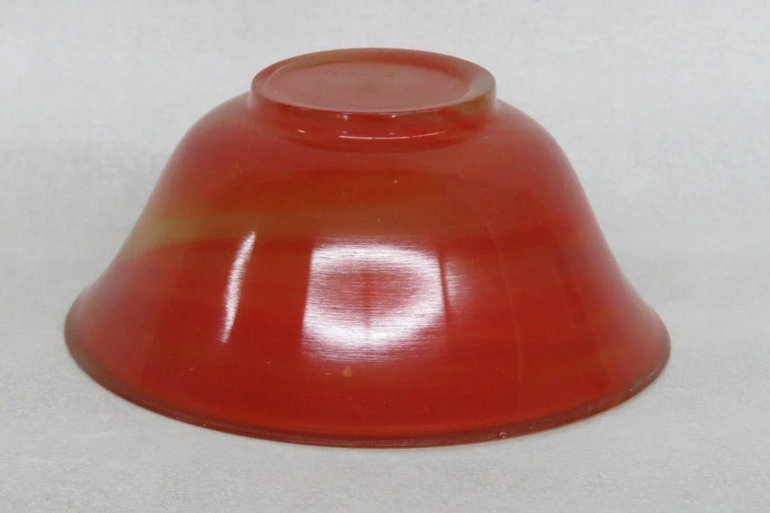 Vintage Art Glass Amberina Orange and Yellow Small Bowl - 7