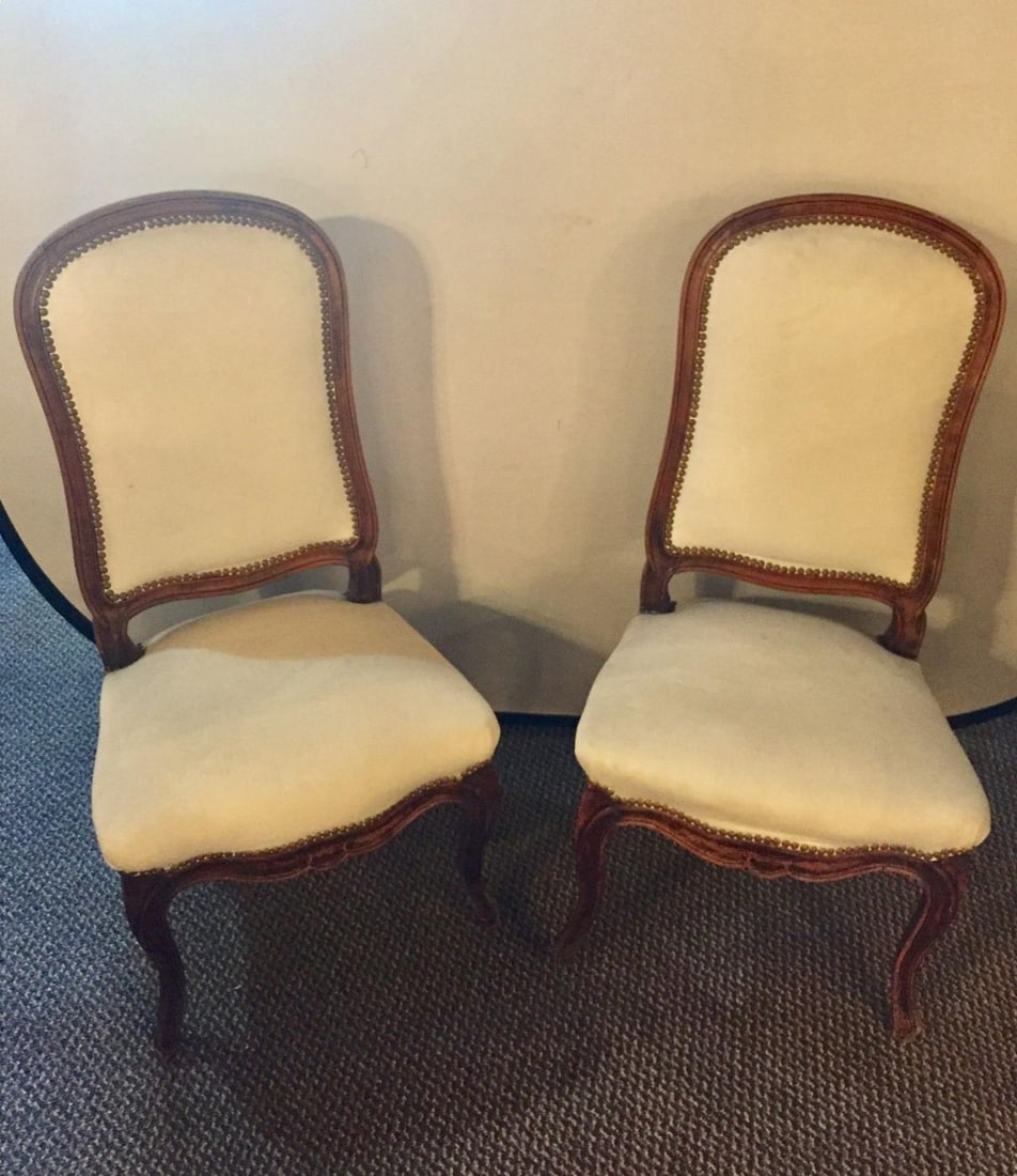 Pair of Louis XV Style Maison Jansen Attributed Boudoir/Slipper or Side Chairs - 11