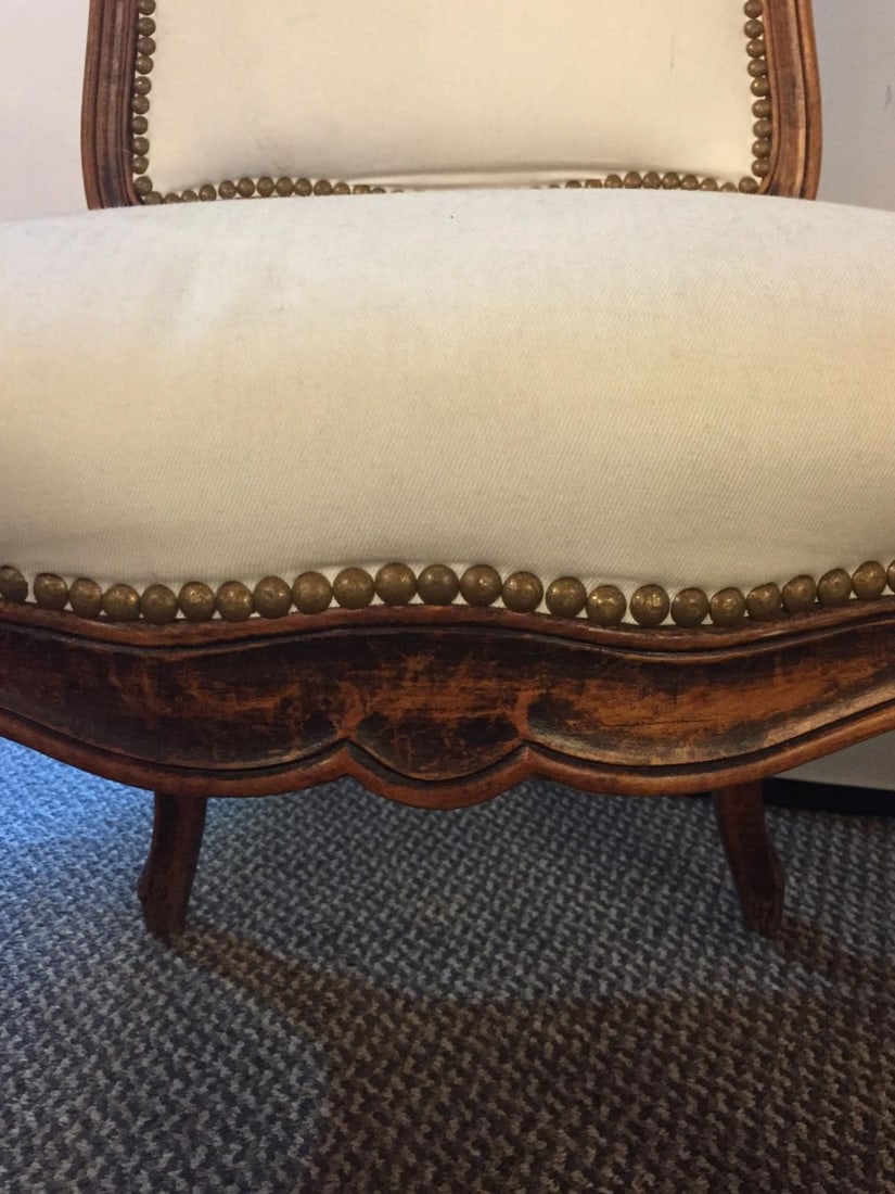 Pair of Louis XV Style Maison Jansen Attributed Boudoir/Slipper or Side Chairs - 7