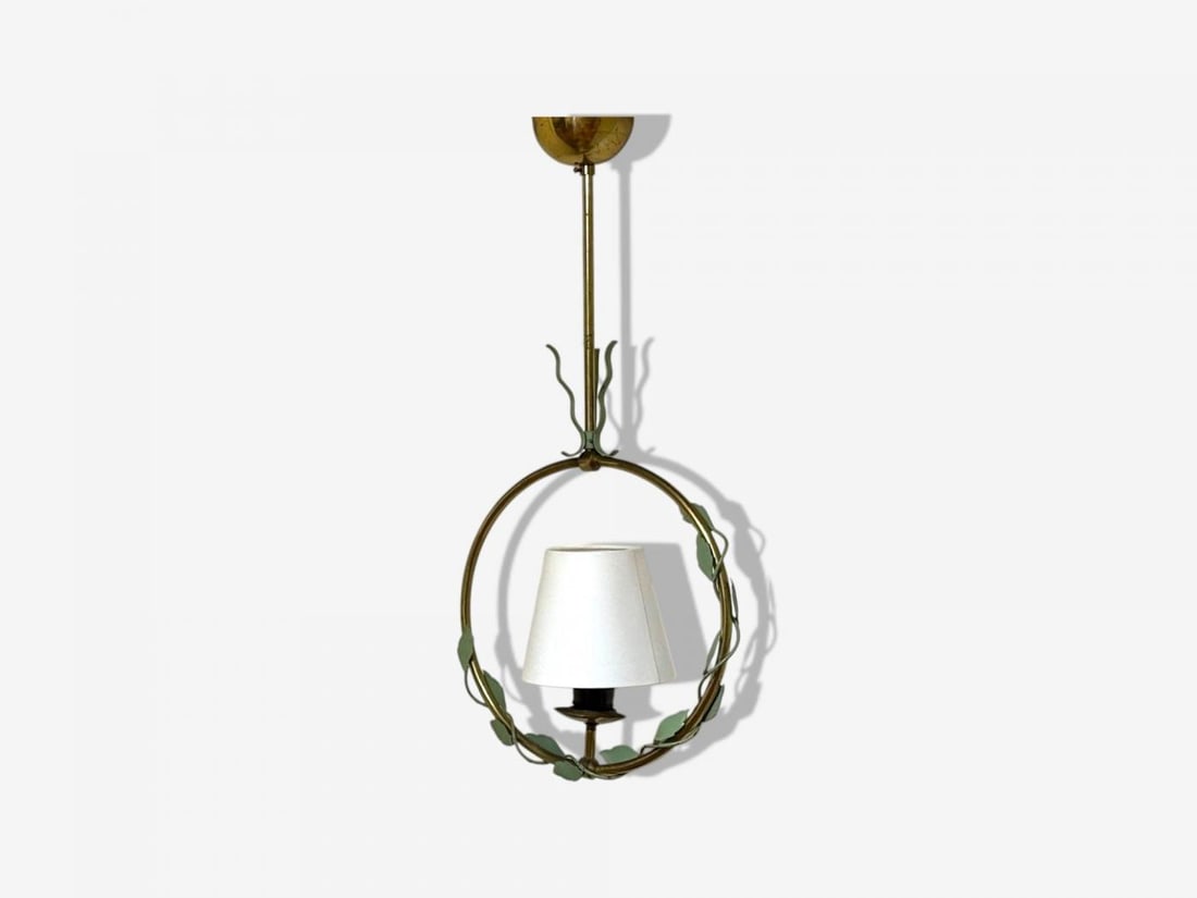 Nybro Armaturfabrik, Swedish Modern, Brass, Metal, Pendant Light, Sweden, 1950s - 10