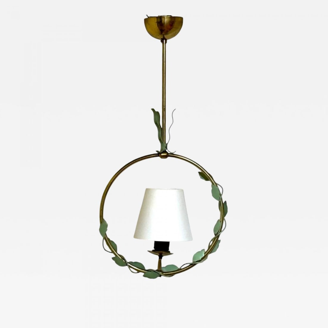 Nybro Armaturfabrik, Swedish Modern, Brass, Metal, Pendant Light, Sweden, 1950s - 2