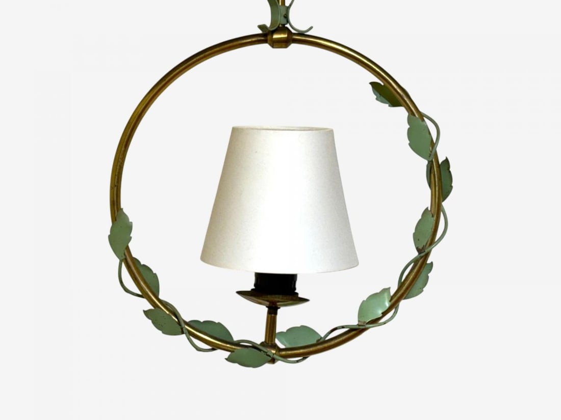 Nybro Armaturfabrik, Swedish Modern, Brass, Metal, Pendant Light, Sweden, 1950s - 4