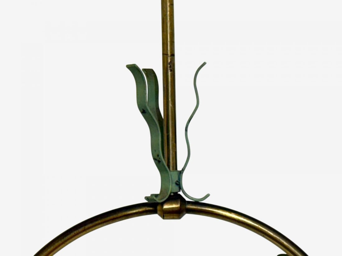 Nybro Armaturfabrik, Swedish Modern, Brass, Metal, Pendant Light, Sweden, 1950s - 7