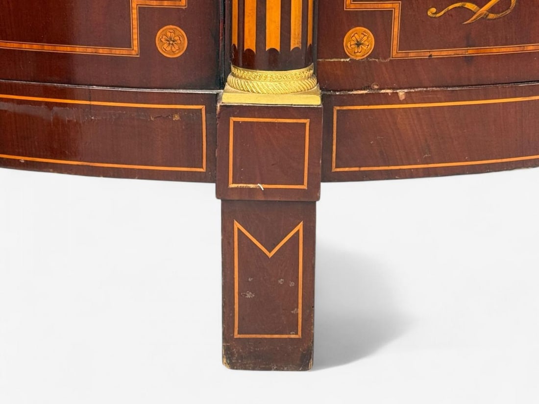 Italian Neoclassical, Marquetry, Satinwood, Demilune Chests, Italy, 19th c. - 11