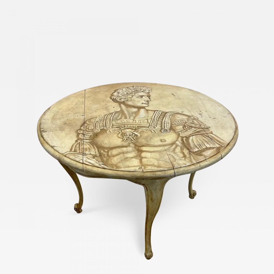 Mid-Century Modern Hand Painted Italian Center Table, Fornasetti Style - 2