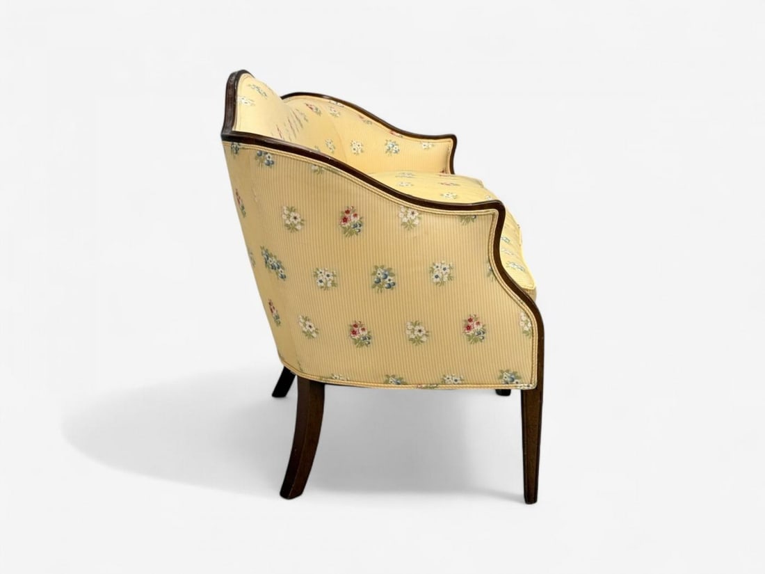 Hepplewhite Style, Mahogany, Scalamandre Upholstery, Loveseat, 1930s - 8