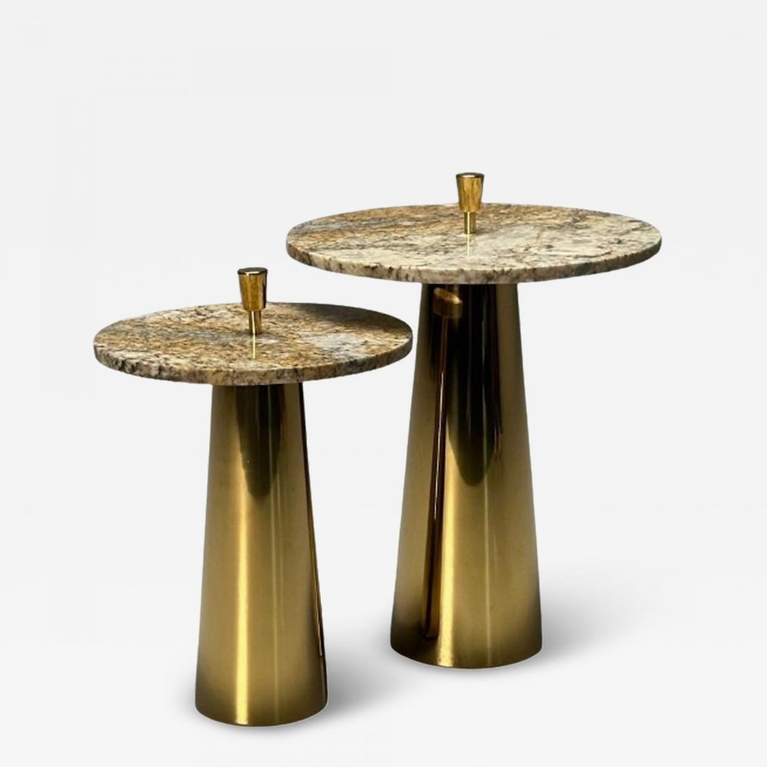 Italian Mid-Century Modern Style, Contemporary, Nesting Side Tables, Brass (1 of 8)