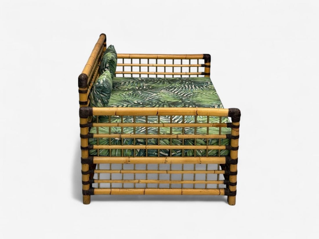 Studio Smania, Italian Modern, Bamboo, Cane, Fabric, Sofa, Italy, 1970s - 10