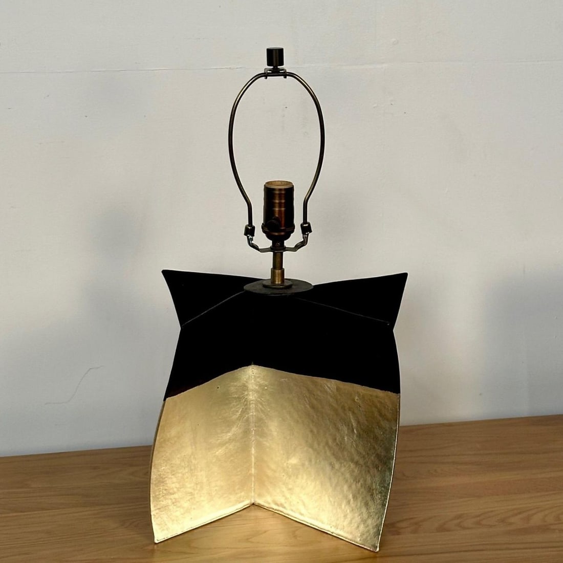 Pair Contemporary Stoneware Ceramic Croisillon Style Table / Desk Lamps, Glazed - 9