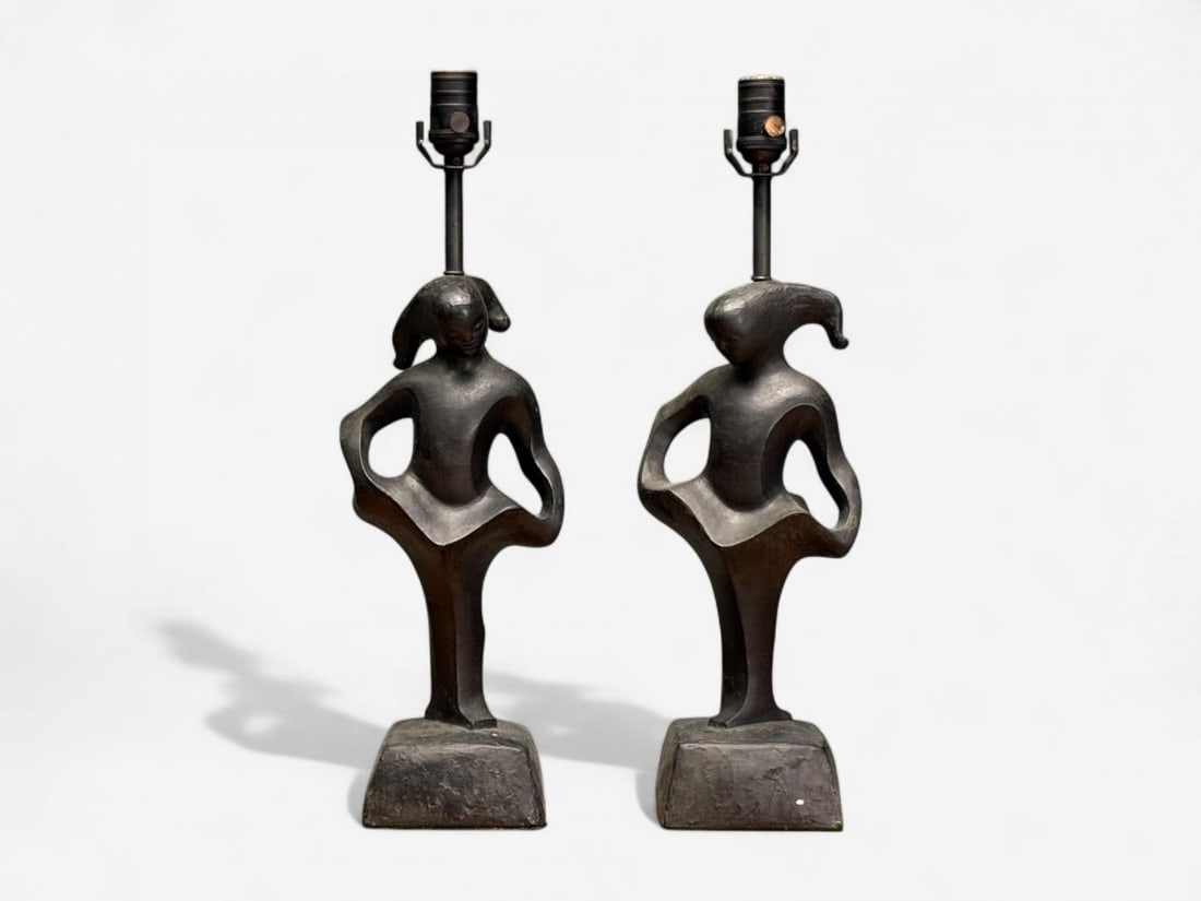 Rima, Mid-Century Modern, Bronze, Sculptural Table Lamps, USA, 1960s - 3
