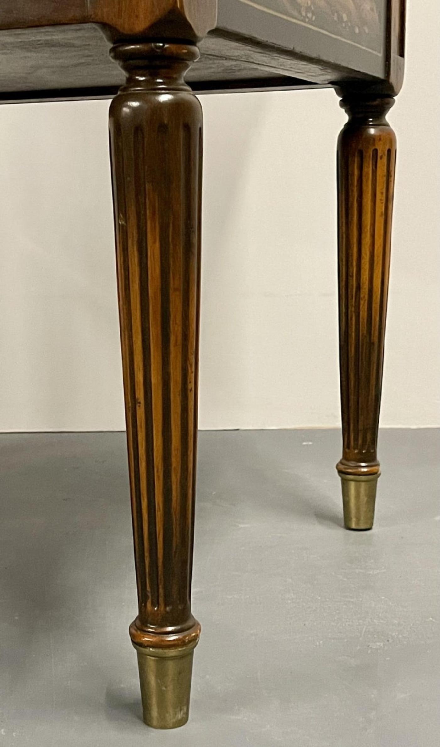 Maitland Smith Three Drawer Chest, Commode, End Table, Painted - 8