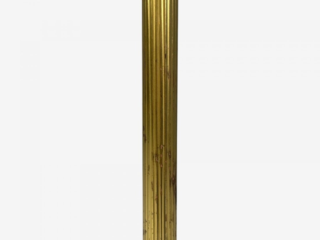 Danish Modern, Brass, Paper, Adjustable Floor Lamp, Denmark, 1960s - 11