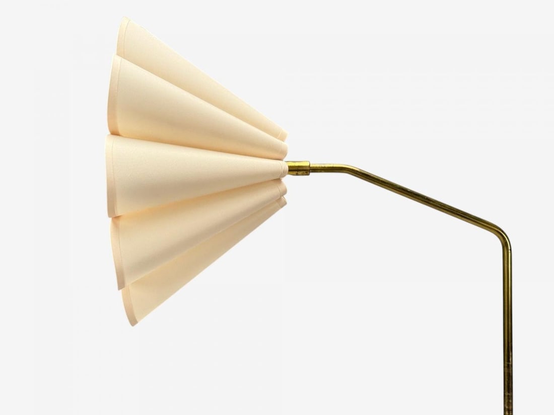 Danish Modern, Brass, Paper, Adjustable Floor Lamp, Denmark, 1960s - 8