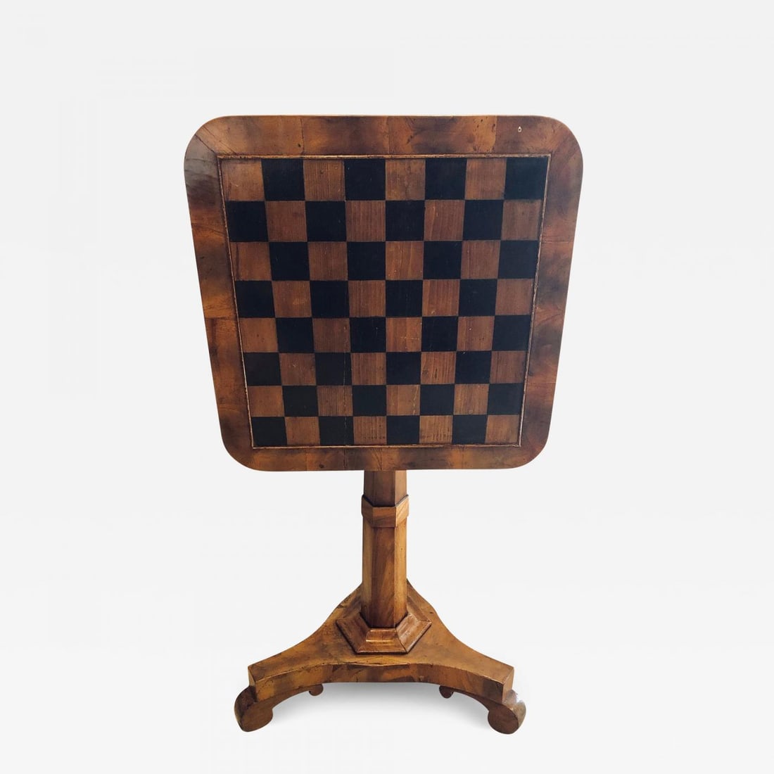 19th Century English Tilt-Top Game Checkerboard or Card Table - 2
