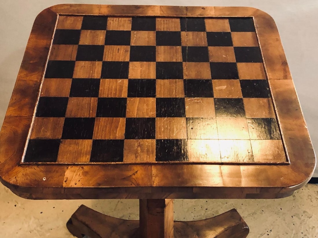 19th Century English Tilt-Top Game Checkerboard or Card Table - 5