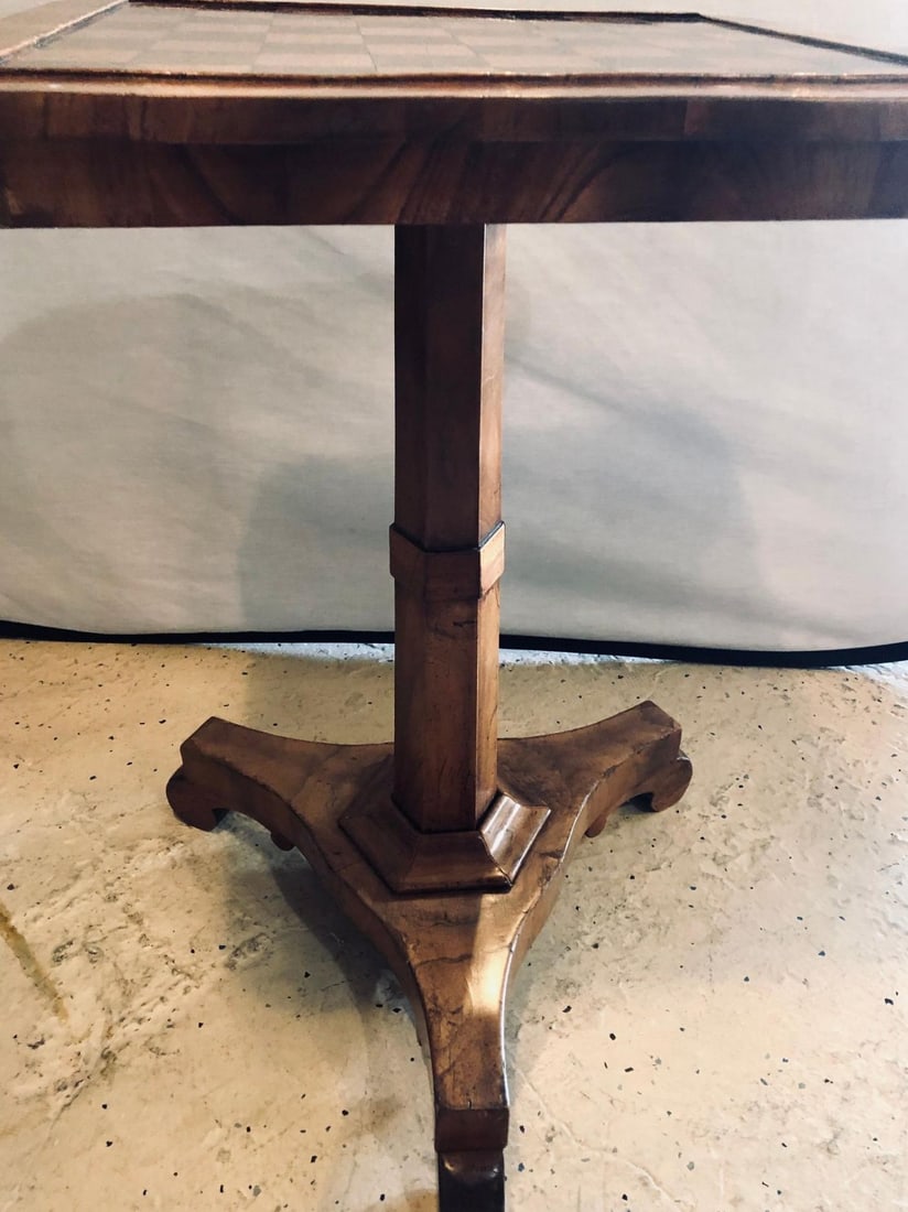 19th Century English Tilt-Top Game Checkerboard or Card Table - 6