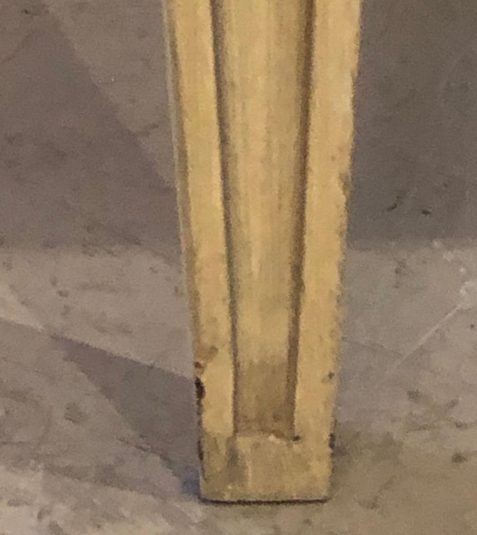 Set of Five Jansen Style Paint & Gilt Louis XVI Style Dining Chairs - 11