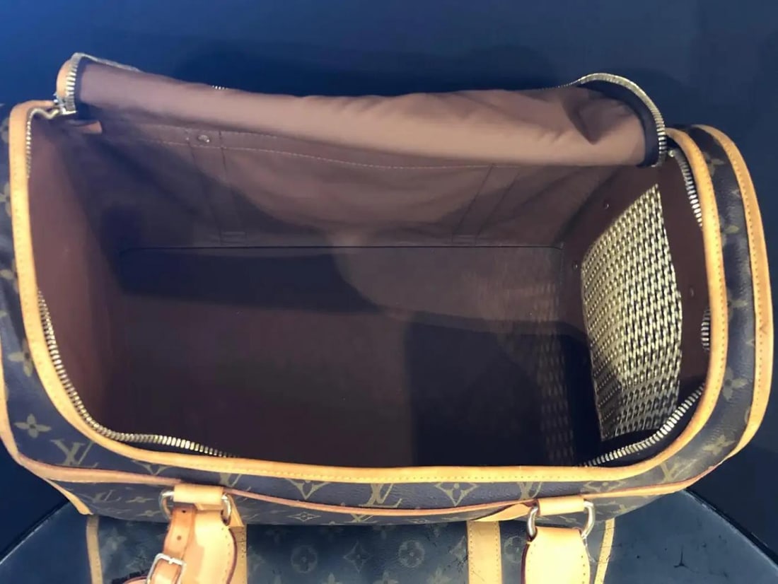 Louis Vuitton Dog Carrier 40 Monogram Canvas Luggage Bag - 3