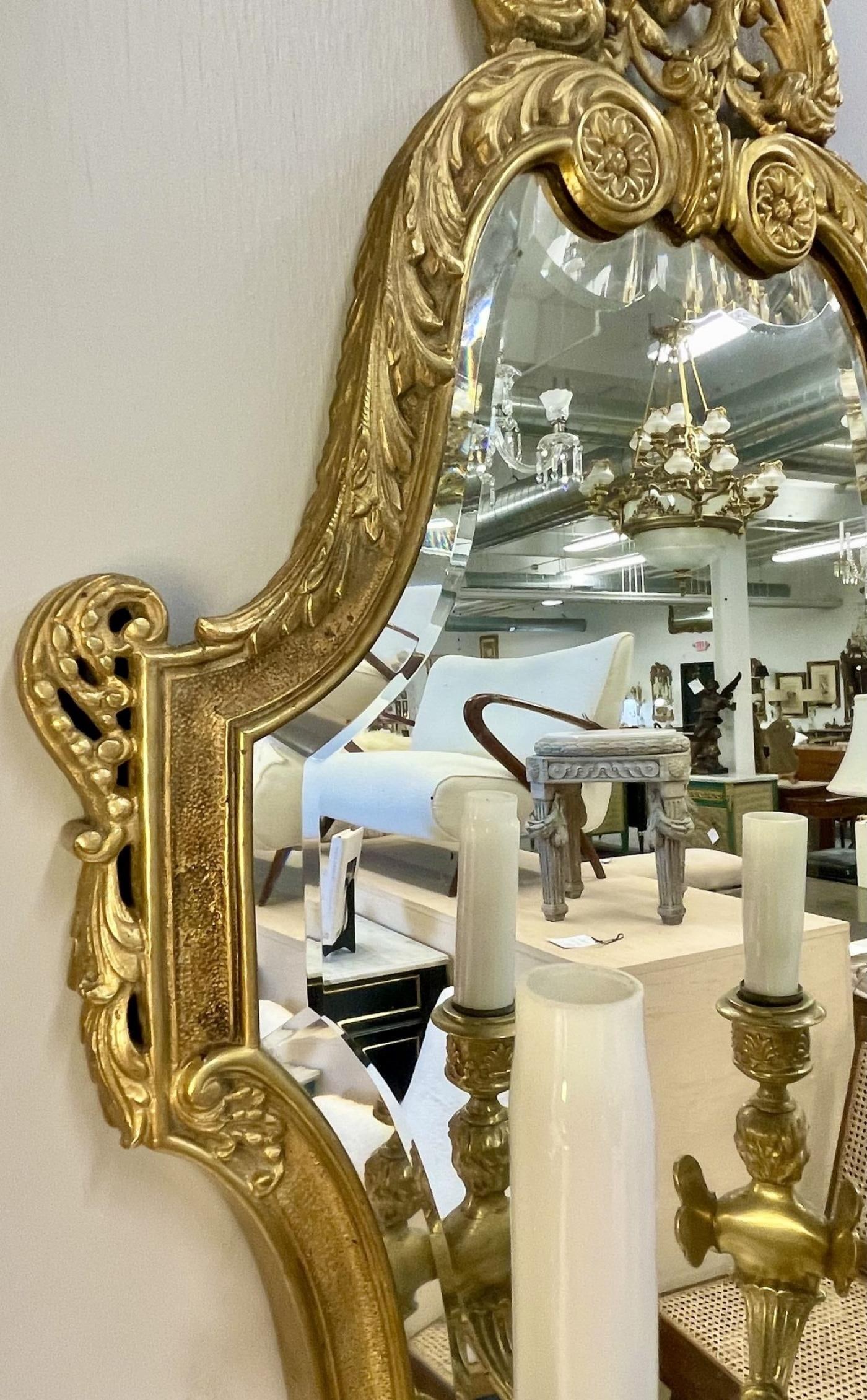 Pair Neoclassical Style Wall Sconces Bronze Three Arm Light with Fairy Figures - 7