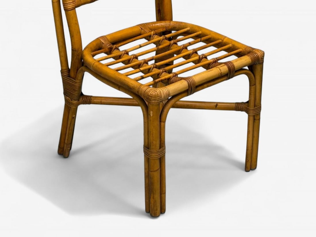Bielecky Brothers, Modern, Six Dining Chairs, Rattan, Cane, USA, 21st C. - 9