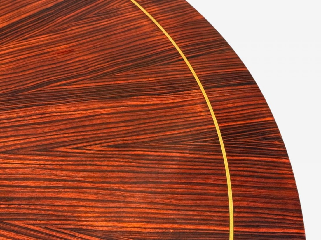 Regency, Macassar, Ebony, Brass Inlay, Center Table, France, 1970s - 8