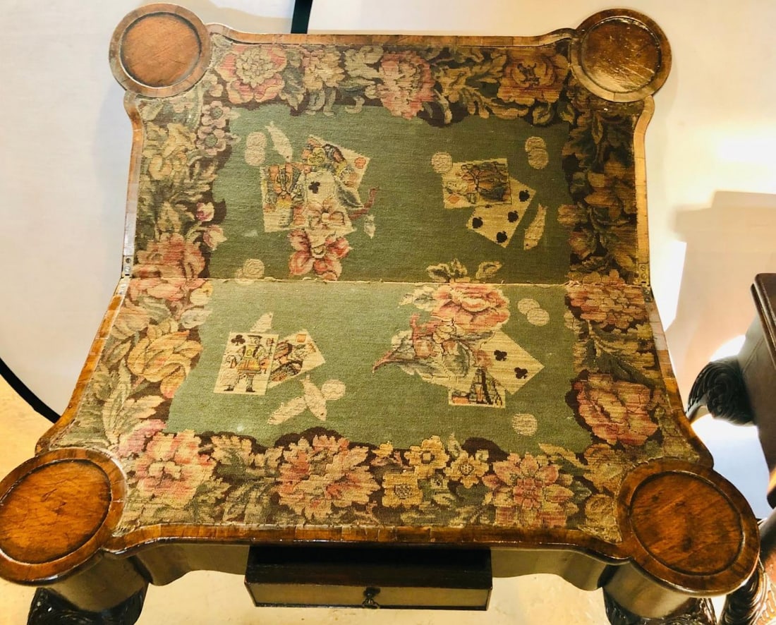 Pair of 18th-19th Century Georgian Compatible Card / Game or Flip Top Tables - 8