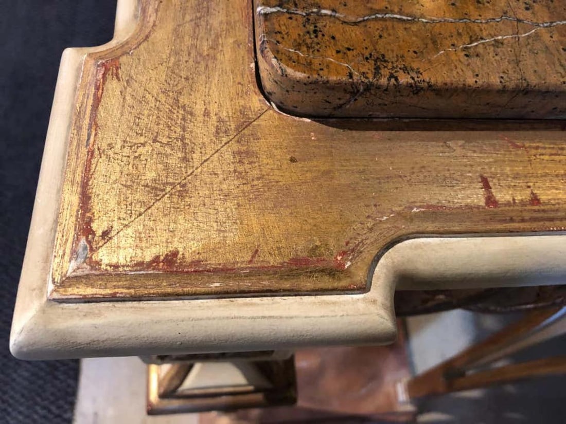 Parcel Paint and Gilt Decorated Pair of Swedish Serving or Console Tables - 5