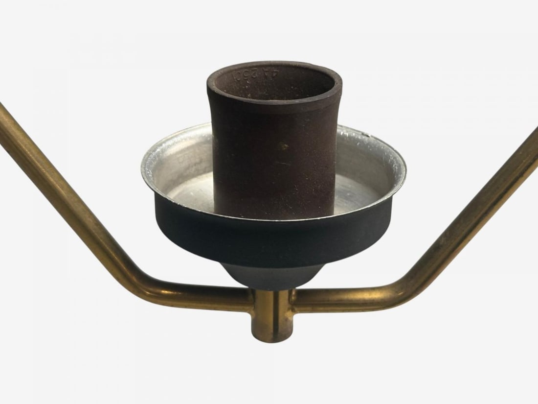 Danish Modern, Brass, Glass, Pendant Light, Denmark, 1960s - 11