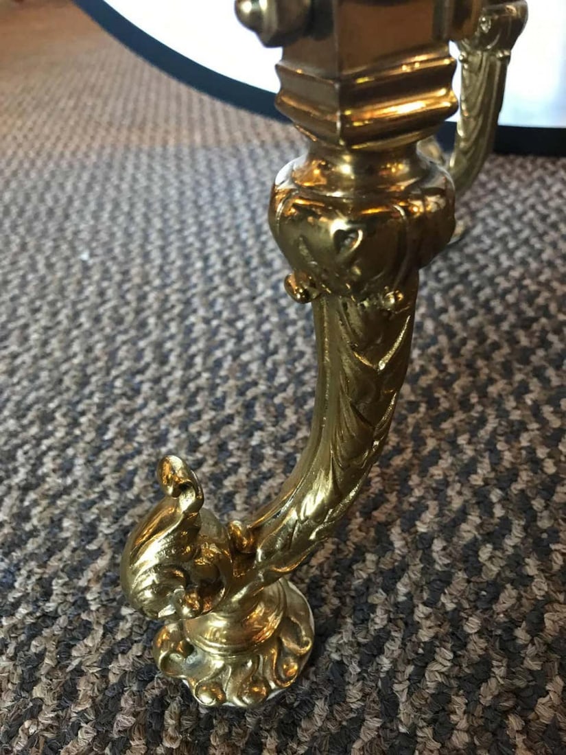 Pair of Fine Bronze Based End Tables with Glass Tops - 11