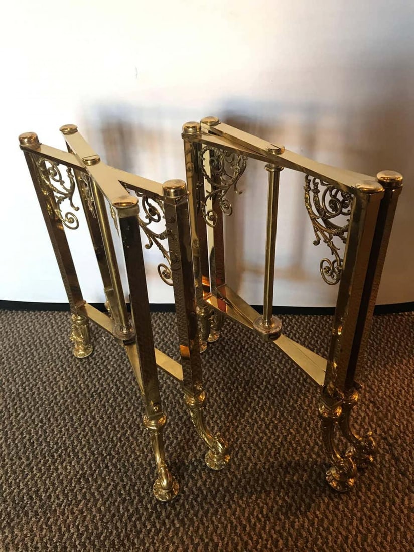 Pair of Fine Bronze Based End Tables with Glass Tops - 6