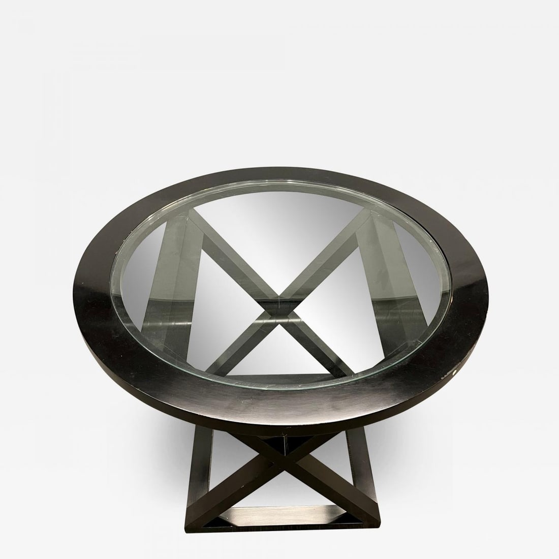 Hollywood Regency Style X Base Center or End Table - 2