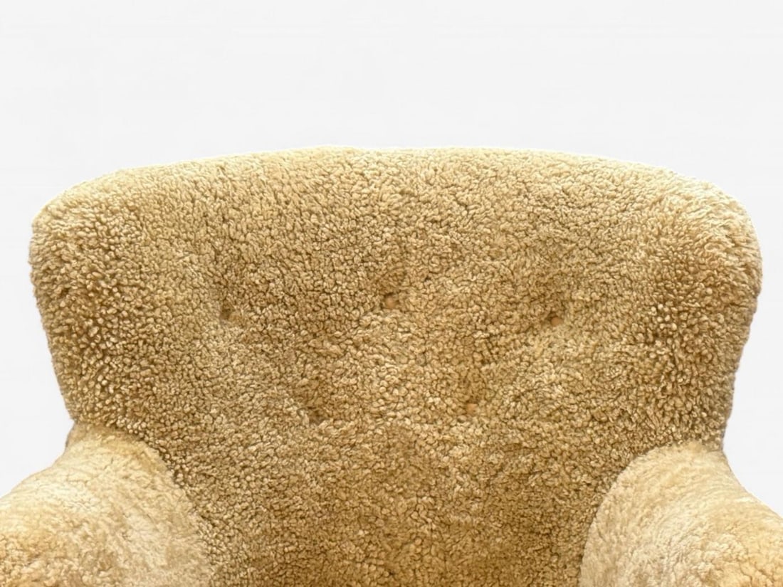 Danish Modern, Honey Sheepskin, Beech, Organic Lounge Chairs, Denmark, 1940s - 9