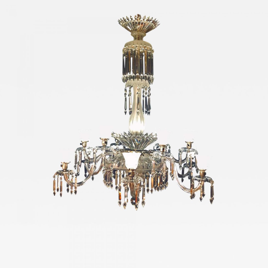 Monumental 19th Century Crystal & Lalique Style Neoclassical Chandelier - 2