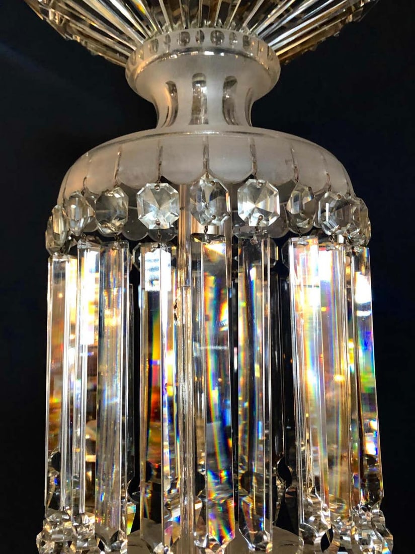 Monumental 19th Century Crystal & Lalique Style Neoclassical Chandelier - 8