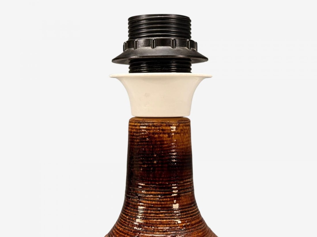 Julie Keramik, Danish Modern, Brown Ceramic, Table Lamp, Denmark, 1960s - 10