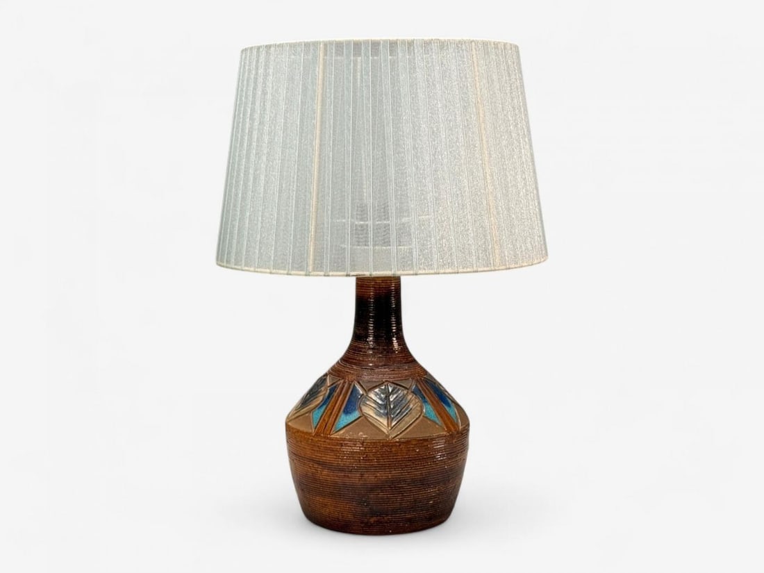 Julie Keramik, Danish Modern, Brown Ceramic, Table Lamp, Denmark, 1960s - 5