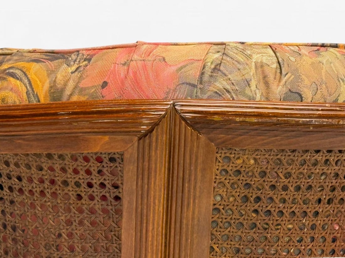 Traditional, Cane, Walnut, Barrel Back Armchair, USA, 1980s - 11