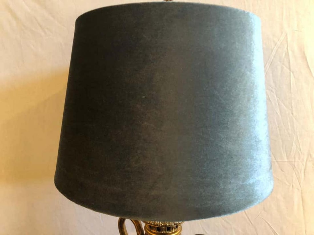 Sevres Style Cobalt Blue Porcelain & Bronze Swan Handle Urn Mounted as a Lamp - 12