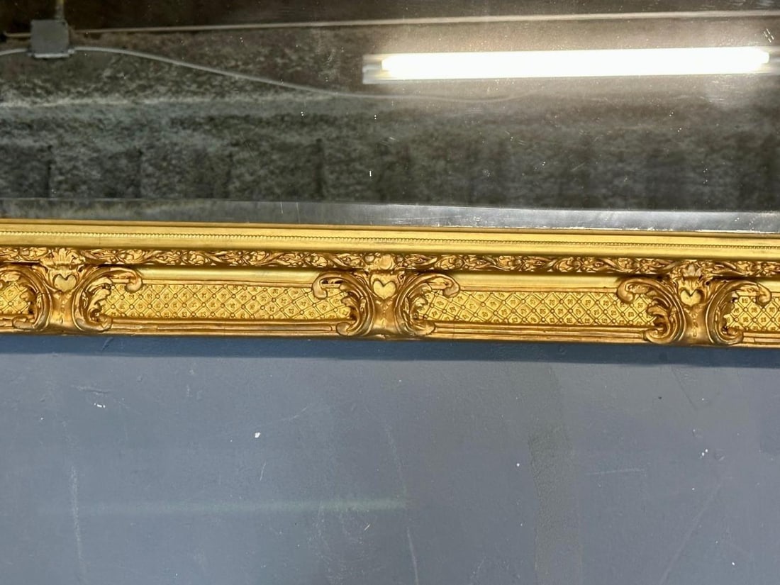 19th/ 20th Century Giltwood Wall / Console / Pier Mirror, Rectangular - 10